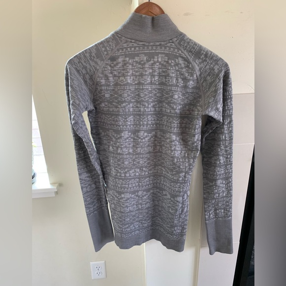 Lululemon womens Rest Less 1/4 Zip top Slate 4 long sleeve running shirt - Picture 5 of 11